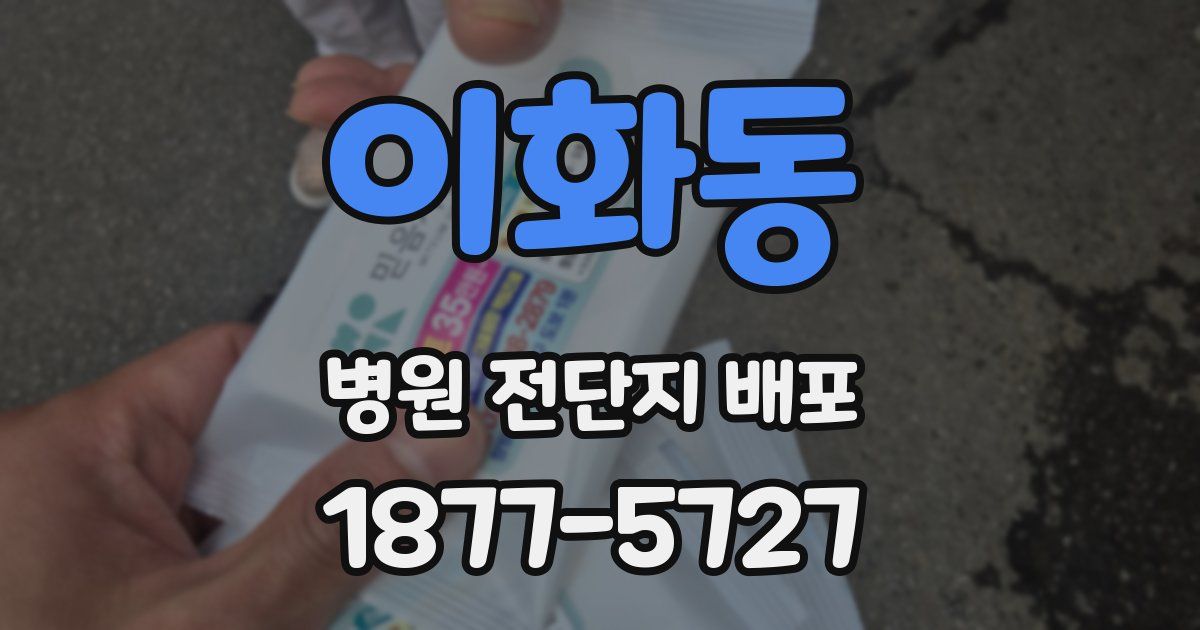 이화동 병원 전단지 배포