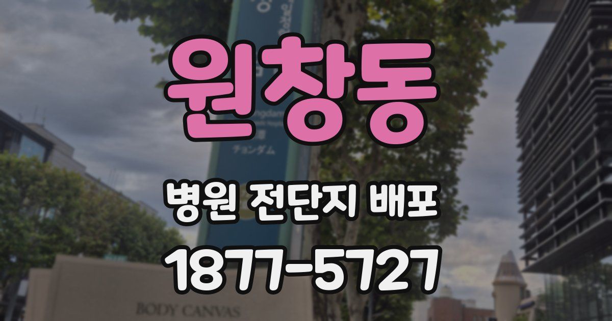 원창동 병원 전단지 배포