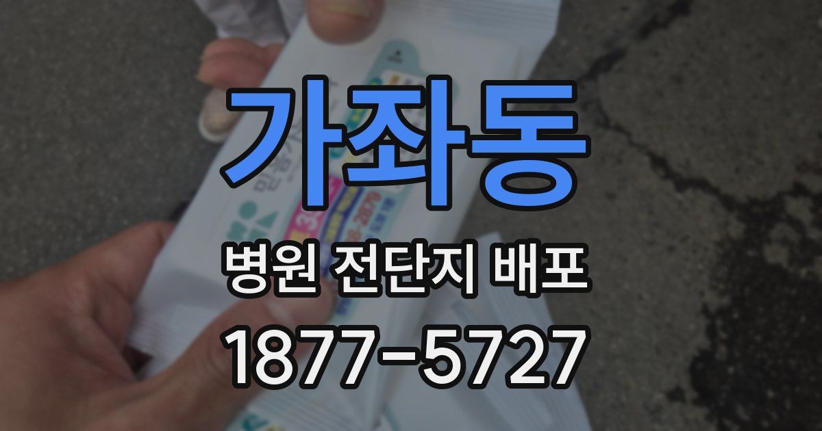 가좌동 병원 전단지 배포