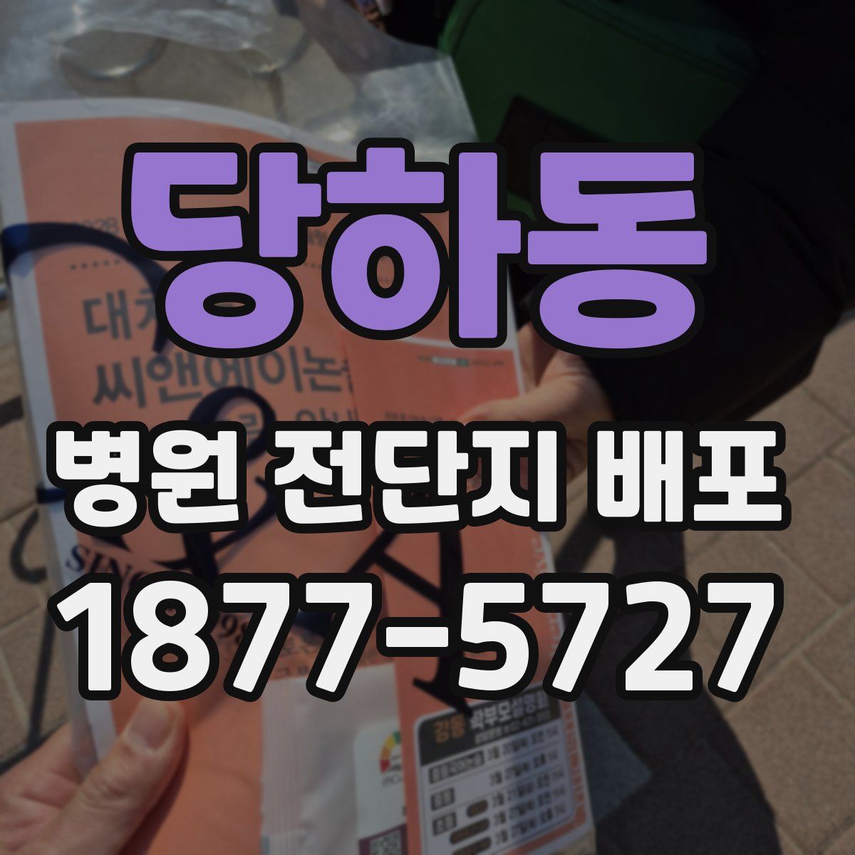 당하동 병원 전단지 배포