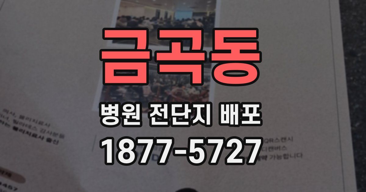 금곡동 병원 전단지 배포