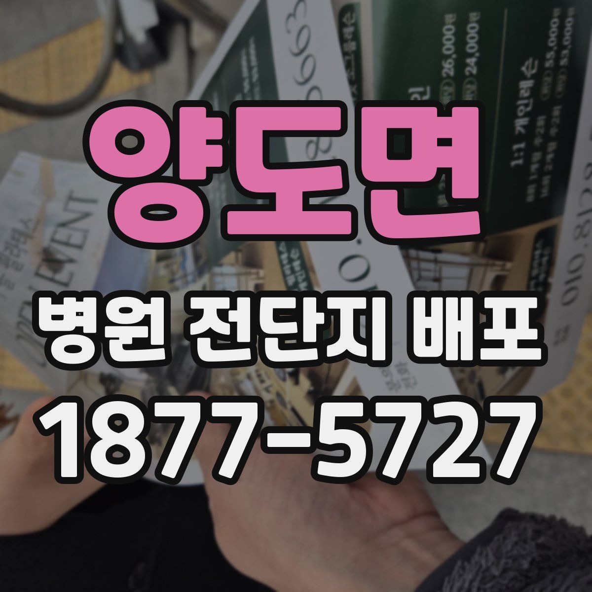 양도면 병원 전단지 배포