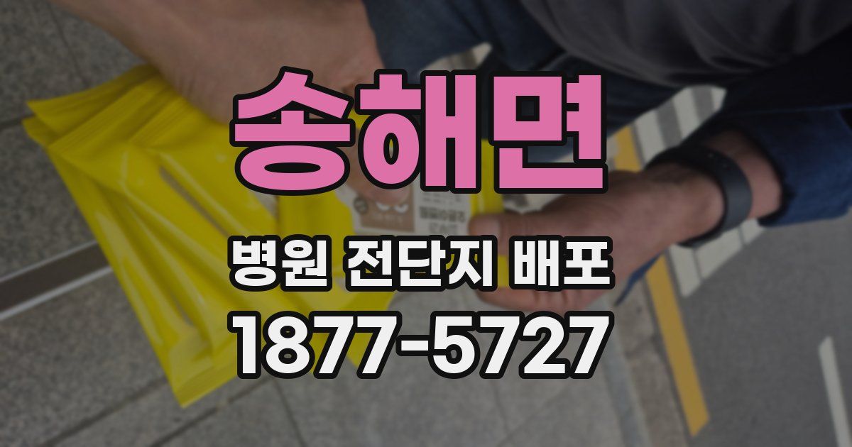 송해면 병원 전단지 배포