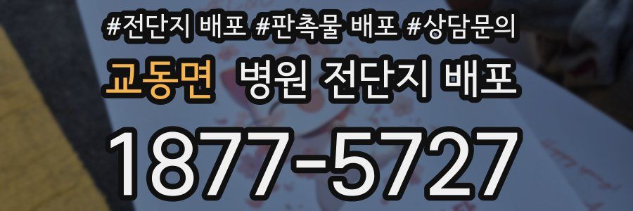 교동면 병원 전단지 배포