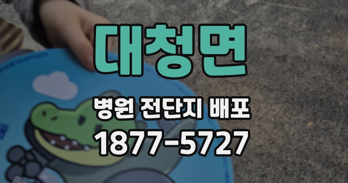 대청면 병원 전단지 배포