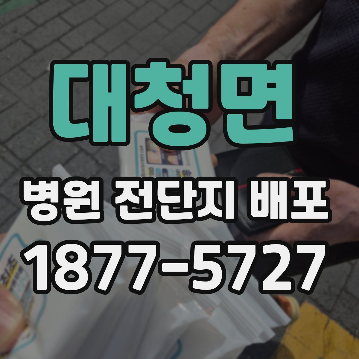 대청면 병원 전단지 배포