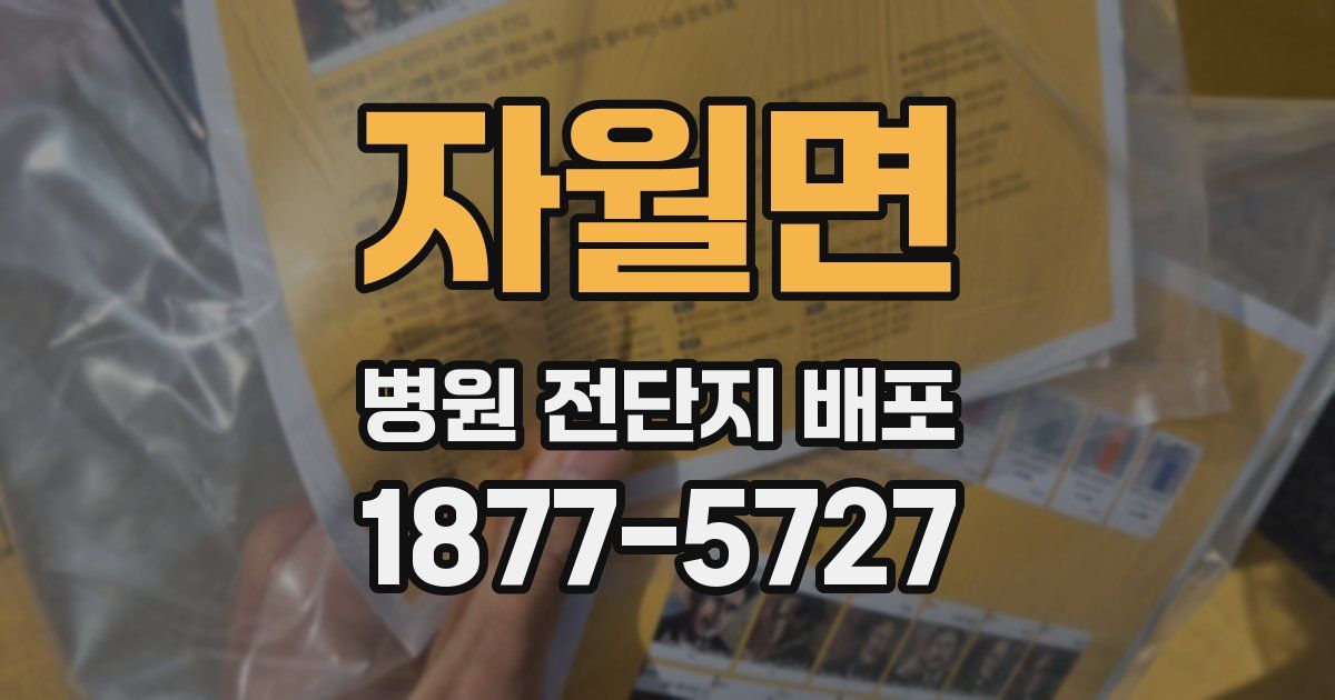자월면 병원 전단지 배포