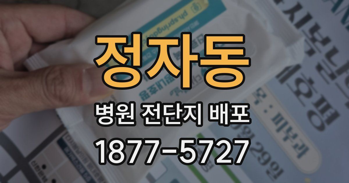 정자동 병원 전단지 배포