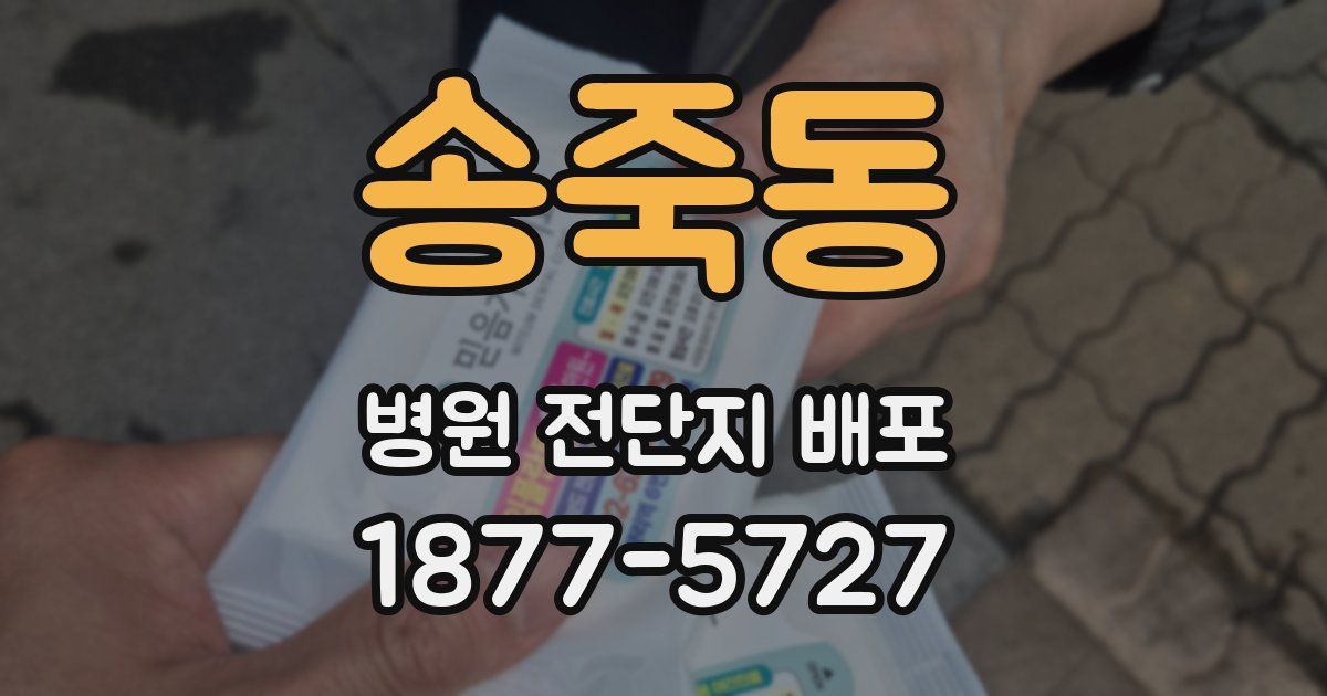 송죽동 병원 전단지 배포