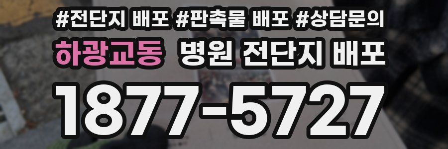 하광교동 병원 전단지 배포
