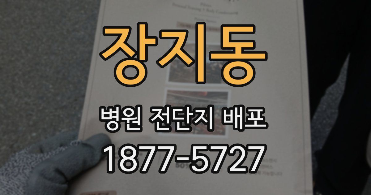 장지동 병원 전단지 배포
