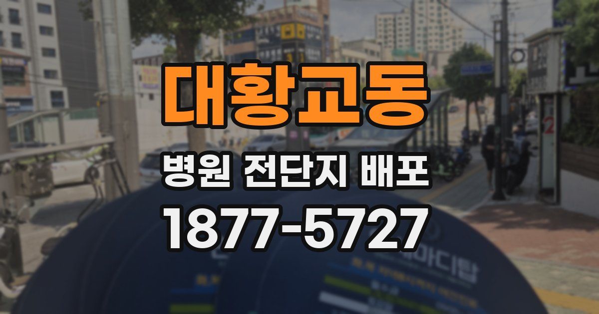 대황교동 병원 전단지 배포
