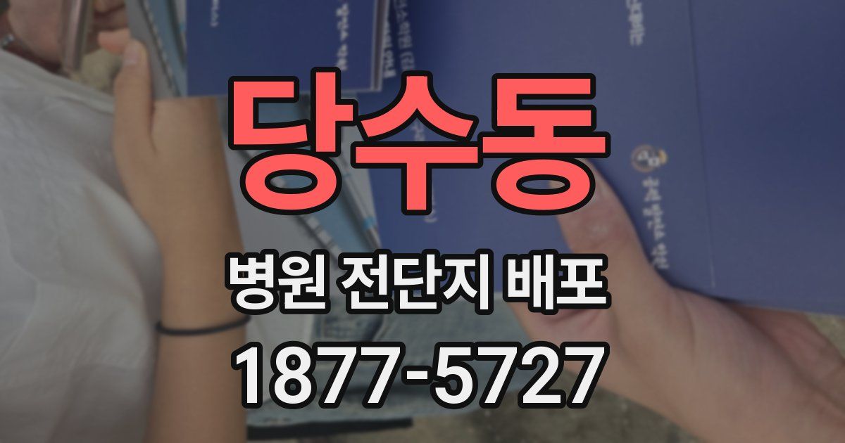 당수동 병원 전단지 배포