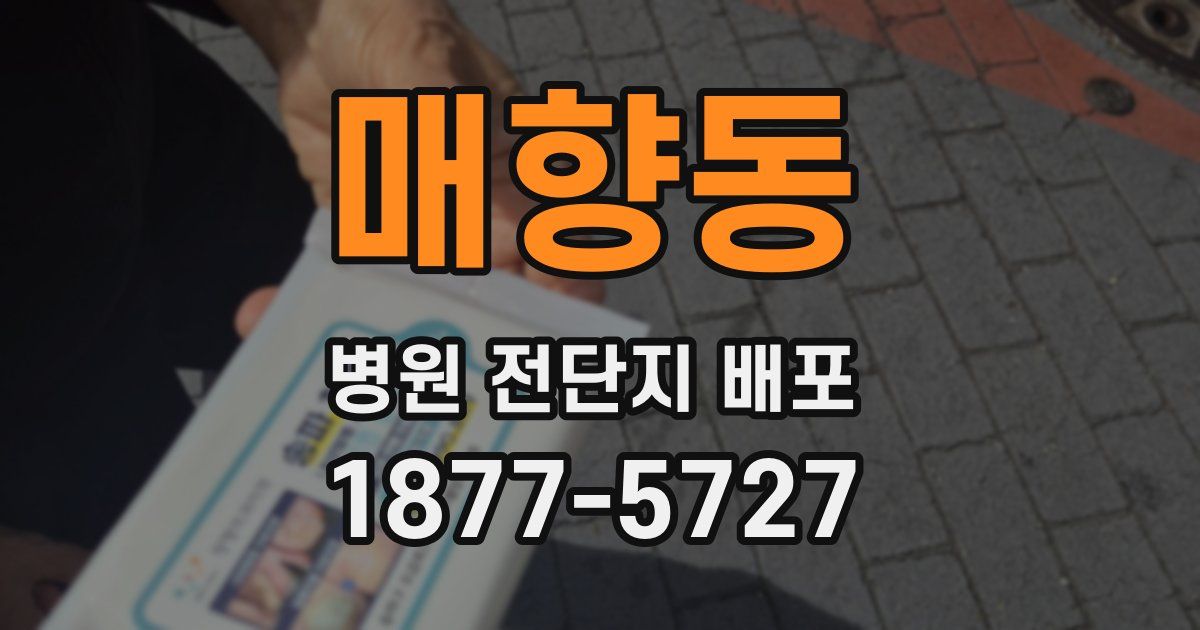 매향동 병원 전단지 배포
