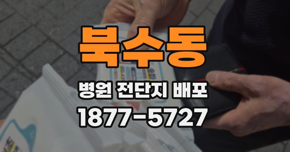북수동 병원 전단지 배포