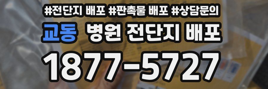 교동 병원 전단지 배포