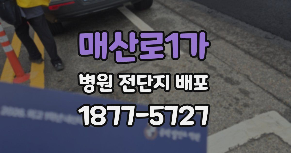 매산로1가 병원 전단지 배포