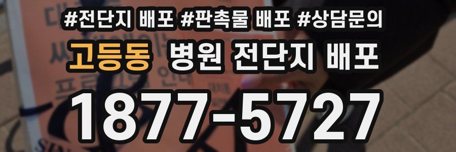 고등동 병원 전단지 배포