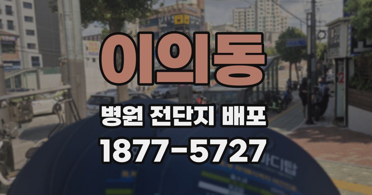 이의동 병원 전단지 배포