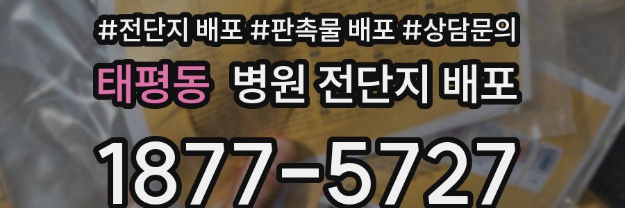태평동 병원 전단지 배포