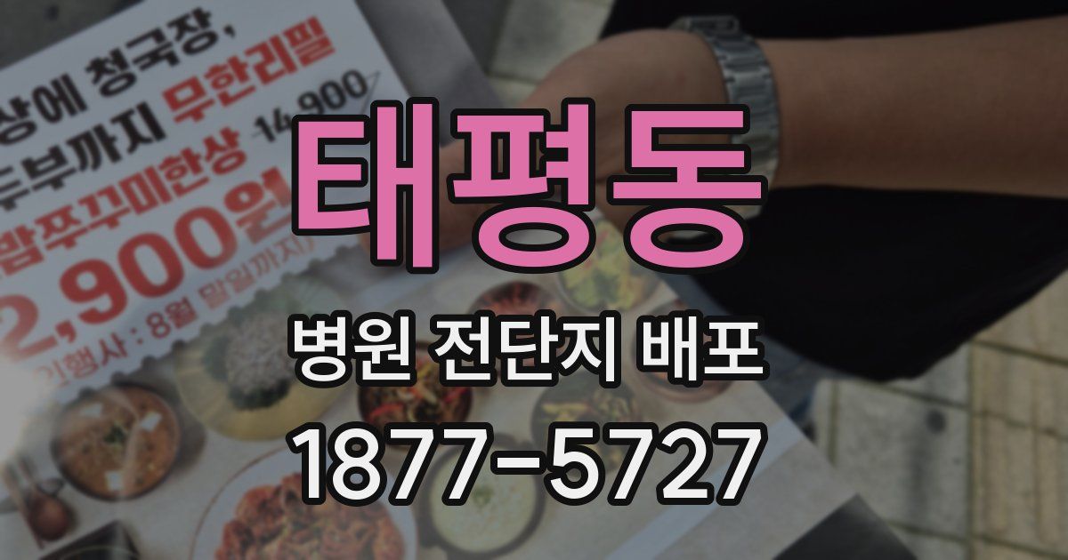 태평동 병원 전단지 배포