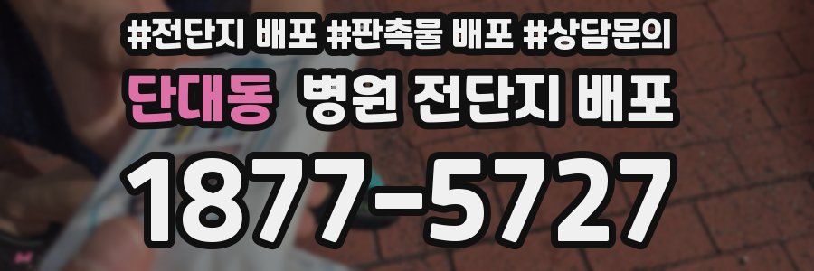 단대동 병원 전단지 배포