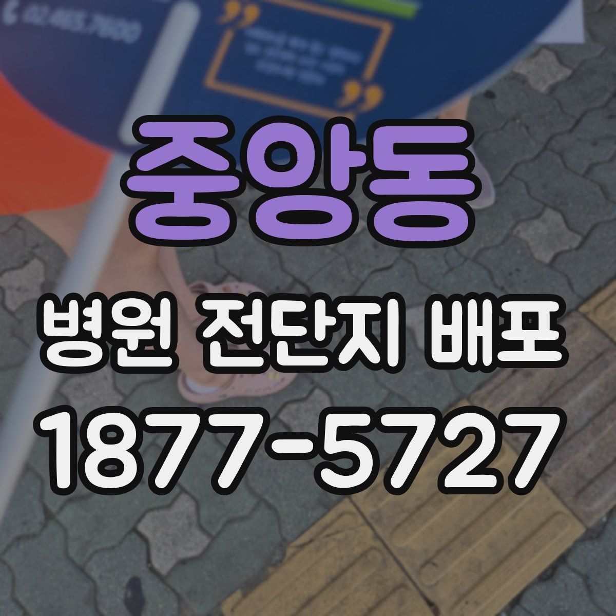 중앙동 병원 전단지 배포