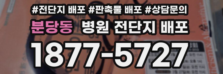 분당동 병원 전단지 배포