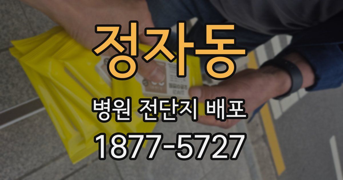 정자동 병원 전단지 배포