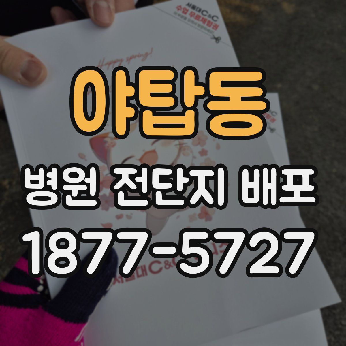 야탑동 병원 전단지 배포