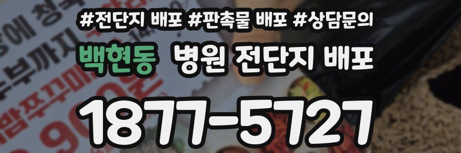 백현동 병원 전단지 배포