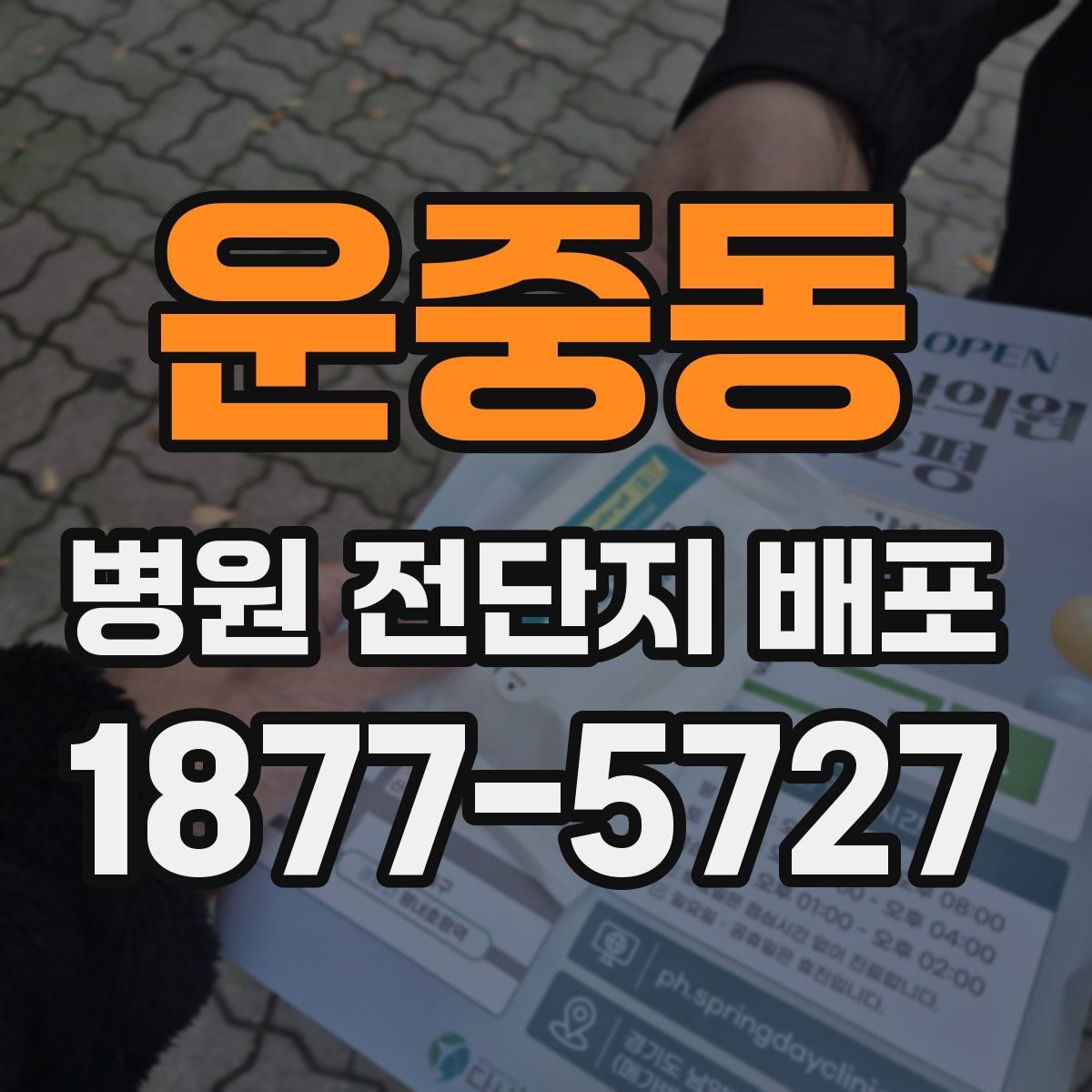 운중동 병원 전단지 배포