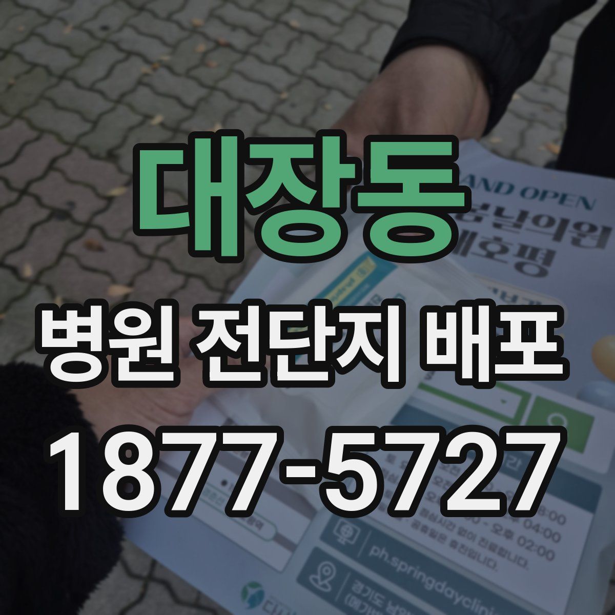 대장동 병원 전단지 배포