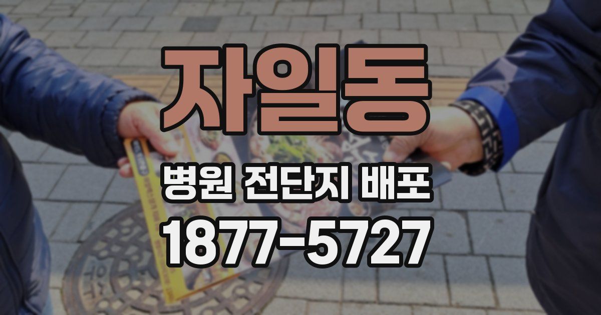 자일동 병원 전단지 배포