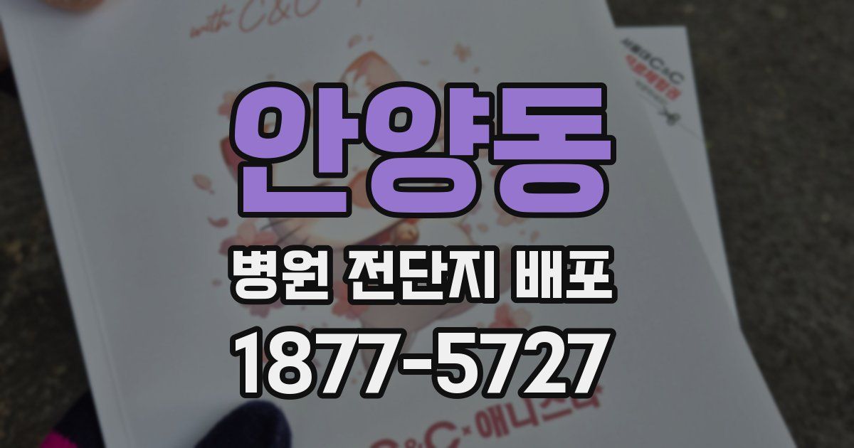 안양동 병원 전단지 배포