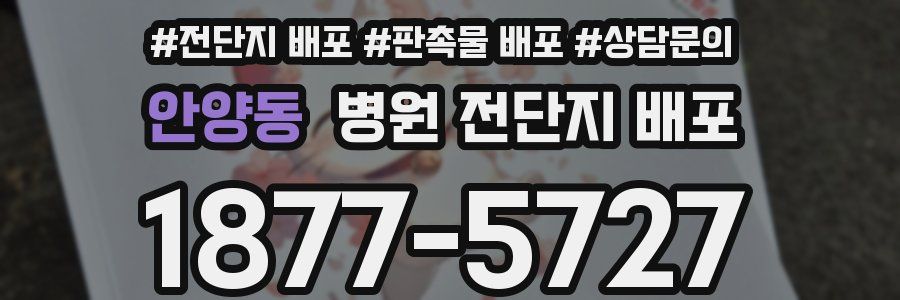 안양동 병원 전단지 배포