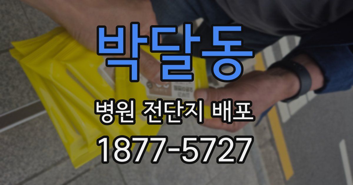 박달동 병원 전단지 배포
