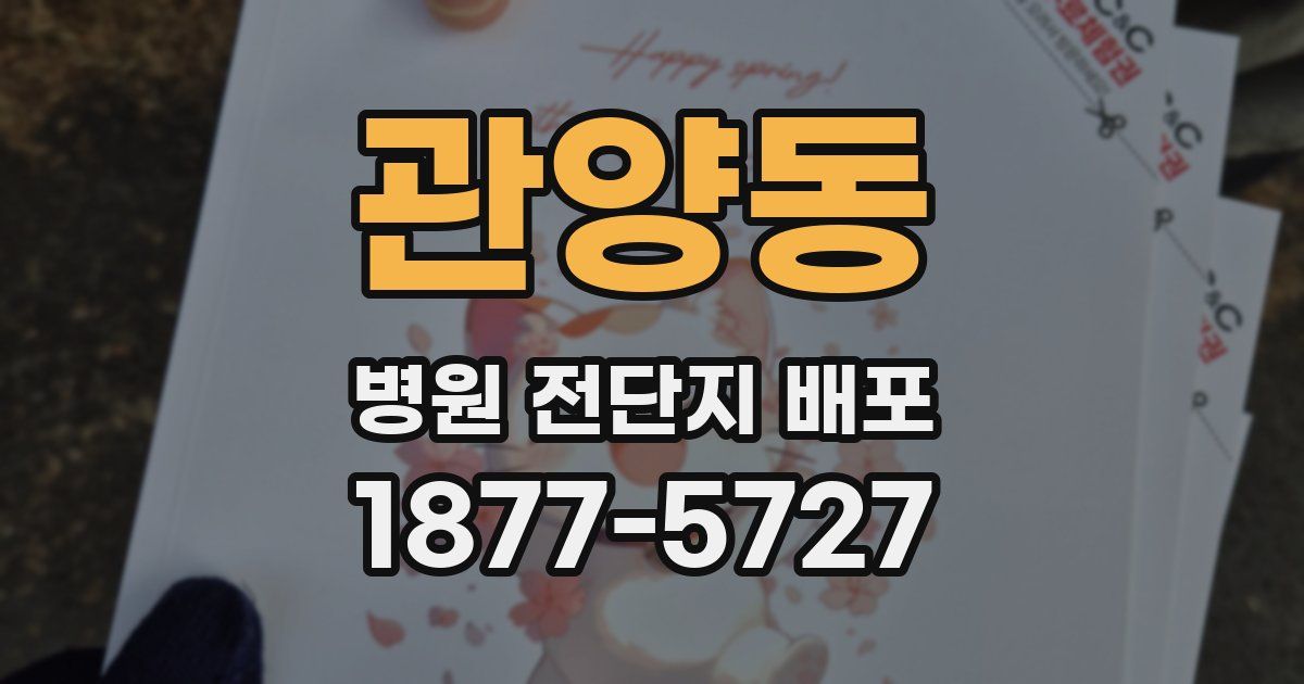 관양동 병원 전단지 배포