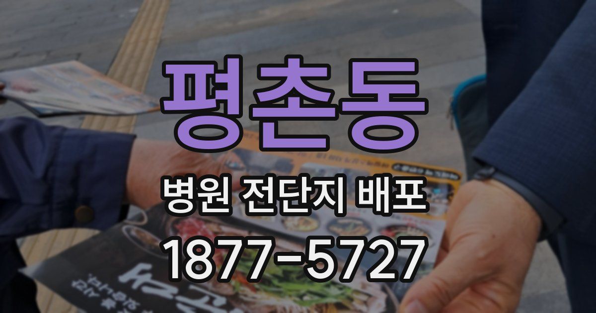 평촌동 병원 전단지 배포
