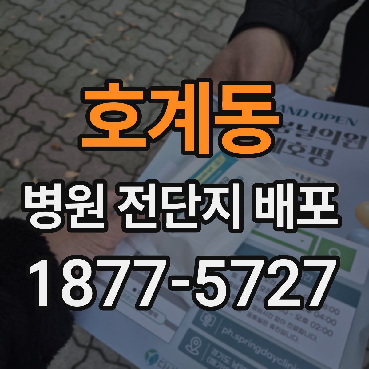 호계동 병원 전단지 배포