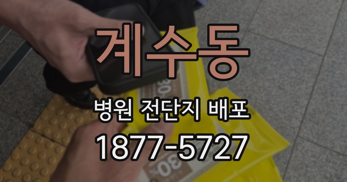 계수동 병원 전단지 배포