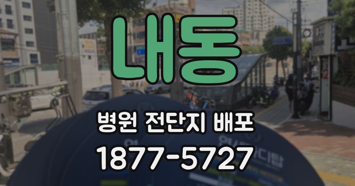 내동 병원 전단지 배포