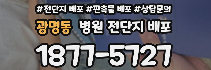 광명동 병원 전단지 배포