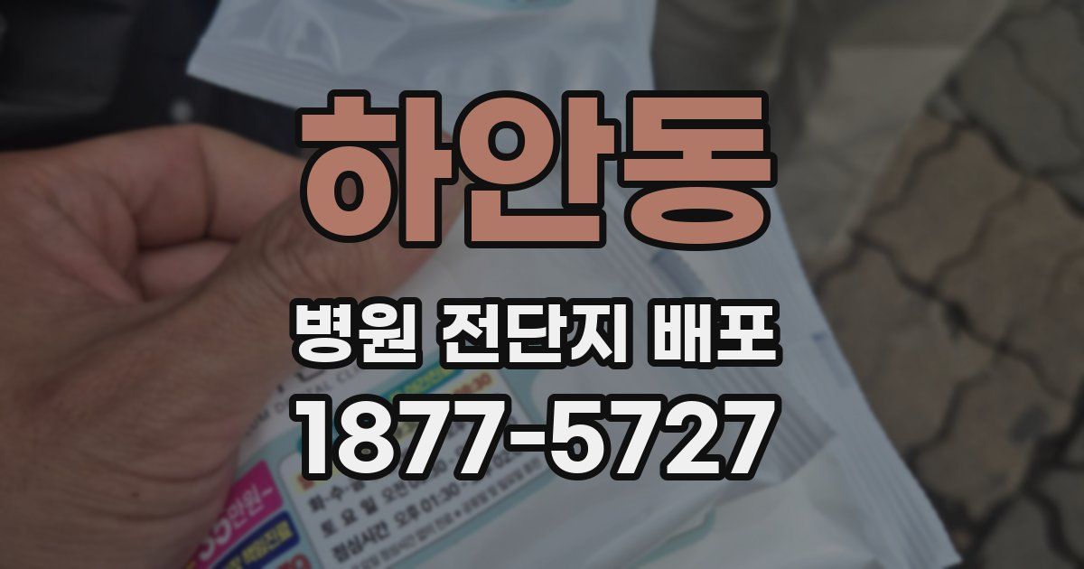 하안동 병원 전단지 배포