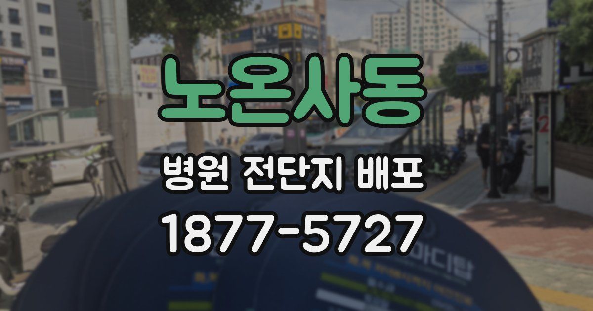 노온사동 병원 전단지 배포