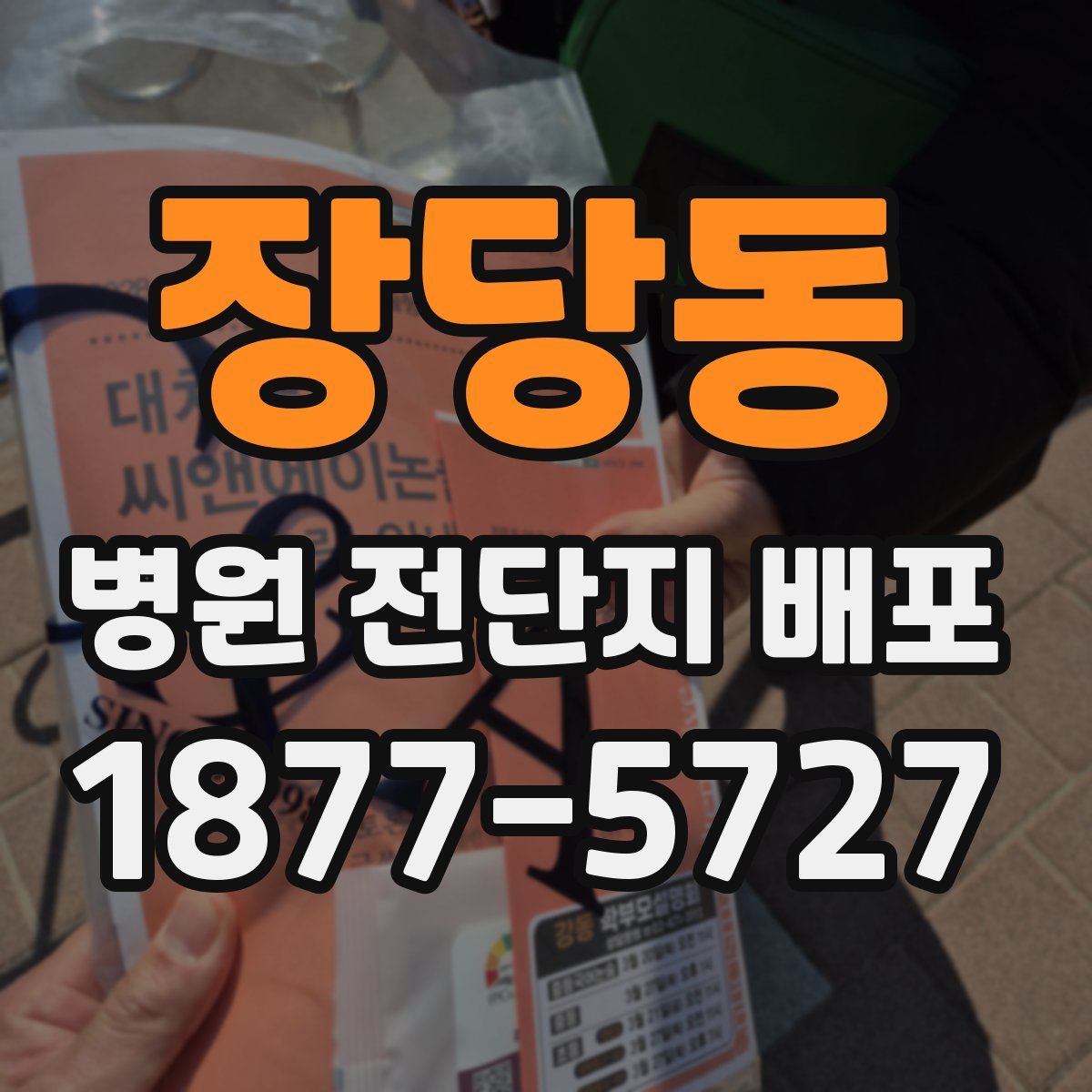 장당동 병원 전단지 배포