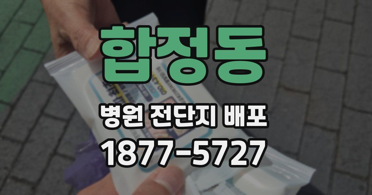 합정동 병원 전단지 배포