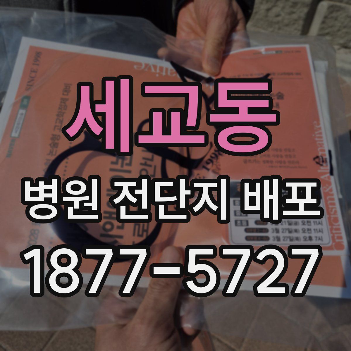 세교동 병원 전단지 배포