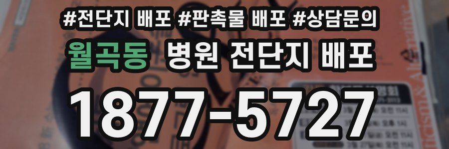 월곡동 병원 전단지 배포