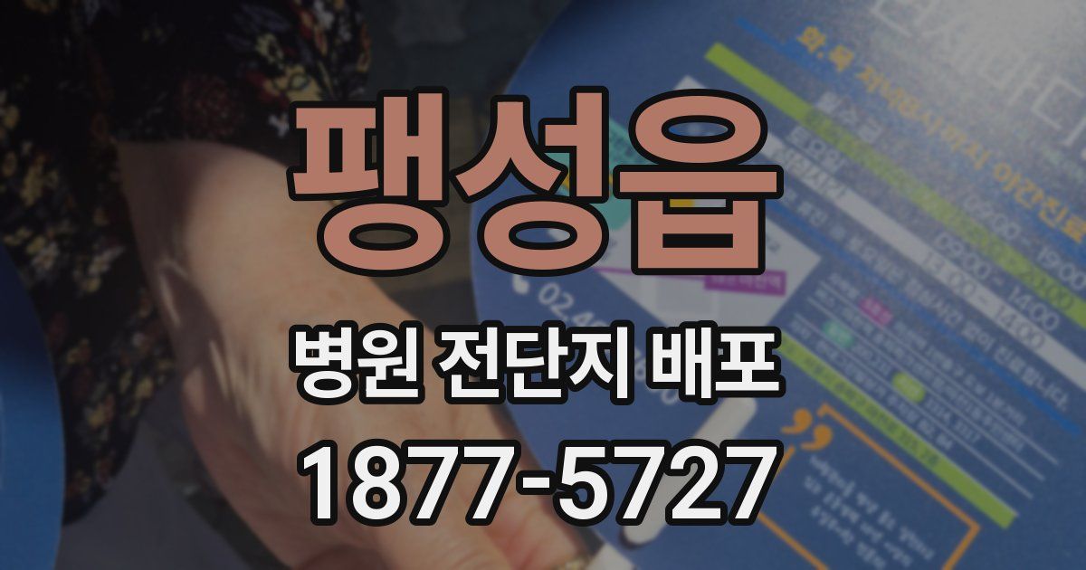 팽성읍 병원 전단지 배포